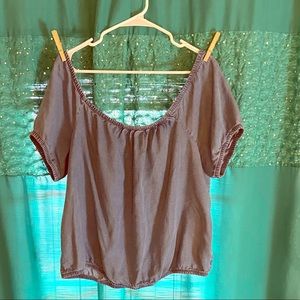 XL-Women’s Denim Blouse